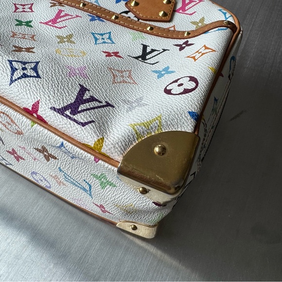 Louis Vuitton Multicolor Monogram Murakami Trouville Handbag in White - Picture 4 of 9
